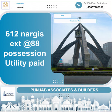 Residential Plot for Sale in Sector C - Nargis/Hussain Ext. -  Bahria Town, Lahore - (BP-366811)