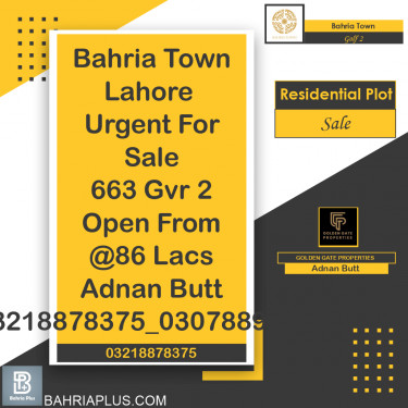 Residential Plot for Sale in Golf Phase 2 -  Bahria Town, Lahore - (BP-366837)