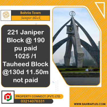 10 Marla Residential Plot for Sale in Sector C - Janiper Block -  Bahria Town, Lahore - (BP-366963)
