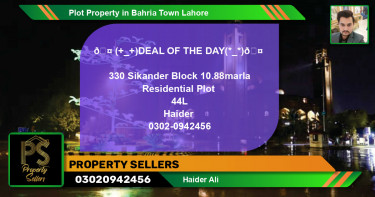 Residential Plot for Sale in Bahria Town, Lahore - (BP-36697)
