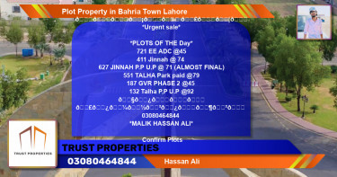 Residential Plot for Sale in Bahria Town, Lahore - (BP-36702)