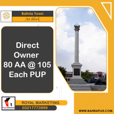 5 Marla Residential Plot for Sale in Sector D - AA Block -  Bahria Town, Lahore - (BP-367025)