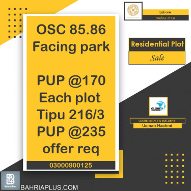 Residential Plot for Sale in Bahria Town, Lahore - (BP-367034)