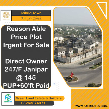 10 Marla Residential Plot for Sale in Sector C - Janiper Block -  Bahria Town, Lahore - (BP-367048)