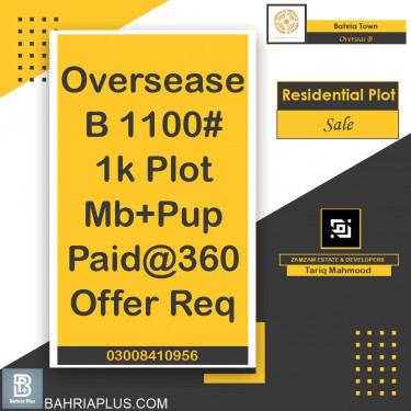 1 Kanal Residential Plot for Sale in Overseas B -  Bahria Town, Lahore - (BP-367049)