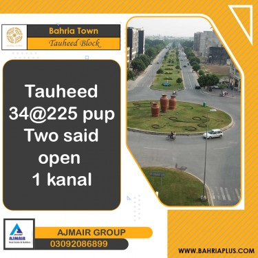 1 Kanal Residential Plot for Sale in Sector F - Tauheed Block -  Bahria Town, Lahore - (BP-367068)