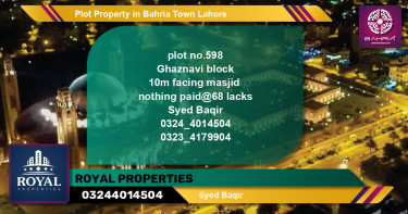 Residential Plot for Sale in Bahria Town, Lahore - (BP-36720)