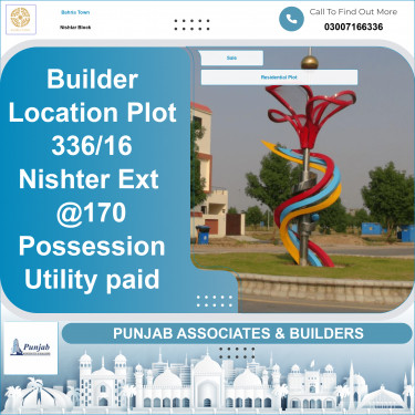 Residential Plot for Sale in Sector E - Nishtar Block -  Bahria Town, Lahore - (BP-367466)