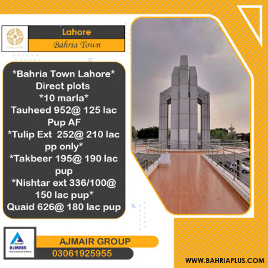 Residential Plot for Sale in Bahria Town, Lahore - (BP-367544)