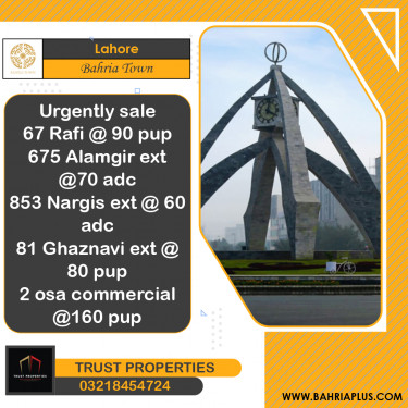 Residential Plot for Sale in Bahria Town, Lahore - (BP-367654)