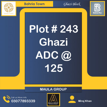 10 Marla Residential Plot for Sale in Sector F - Ghazi Block -  Bahria Town, Lahore - (BP-367722)