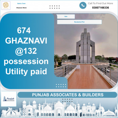 Residential Plot for Sale in Sector F - Ghaznavi Block -  Bahria Town, Lahore - (BP-367917)