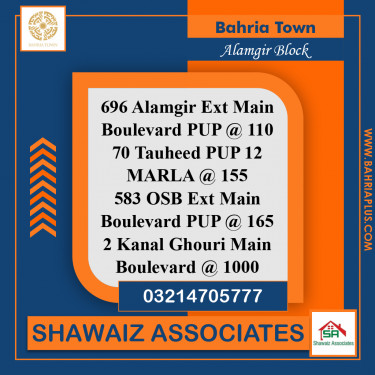 10 Marla Residential Plot for Sale in Sector F - Alamgir Block -  Bahria Town, Lahore - (BP-368154)