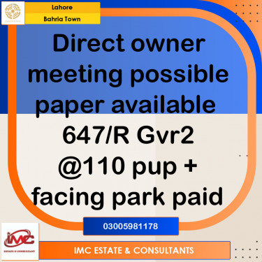 Residential Plot for Sale in Bahria Town, Lahore - (BP-368224)