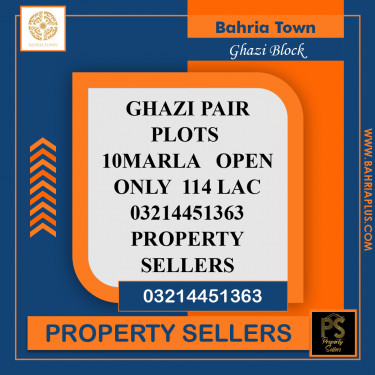 10 Marla Residential Plot for Sale in Sector F - Ghazi Block -  Bahria Town, Lahore - (BP-368443)