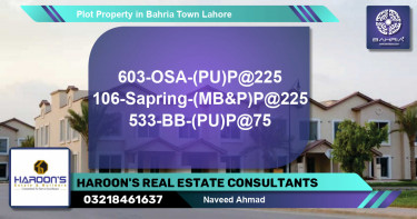 Residential Plot for Sale in Bahria Town, Lahore - (BP-36913)