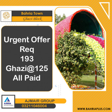 10 Marla Residential Plot for Sale in Sector F - Ghazi Block -  Bahria Town, Lahore - (BP-369283)