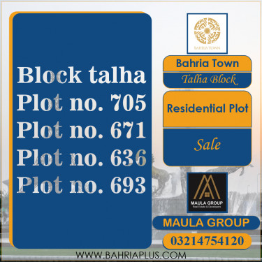 10 Marla Residential Plot for Sale in Sector F - Talha Block -  Bahria Town, Lahore - (BP-369367)