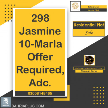 10 Marla Residential Plot for Sale in Sector C - Jasmine Block -  Bahria Town, Lahore - (BP-369385)