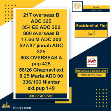5 Marla Residential Plot for Sale in Bahria Town, Lahore - (BP-369486)
