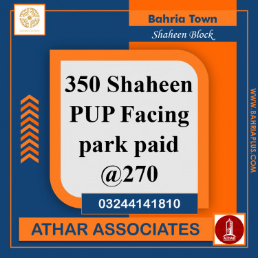 10 Marla Residential Plot for Sale in Sector B - Shaheen Block -  Bahria Town, Lahore - (BP-369560)