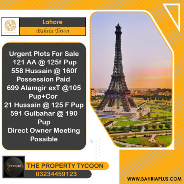 10 Marla Residential Plot for Sale in Bahria Town, Lahore - (BP-369643)