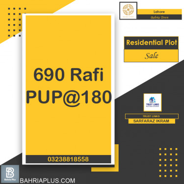 Residential Plot for Sale in Bahria Town, Lahore - (BP-369720)