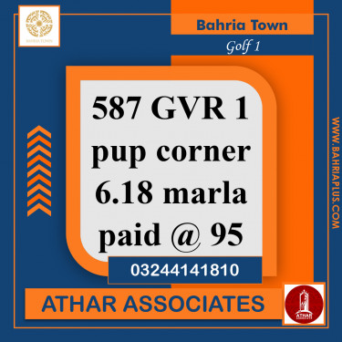 6 Marla Residential Plot for Sale in Golf Phase 1 -  Bahria Town, Lahore - (BP-369808)