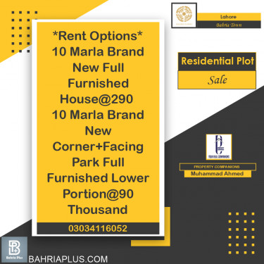 Residential Plot for Sale in Bahria Town, Lahore - (BP-369893)