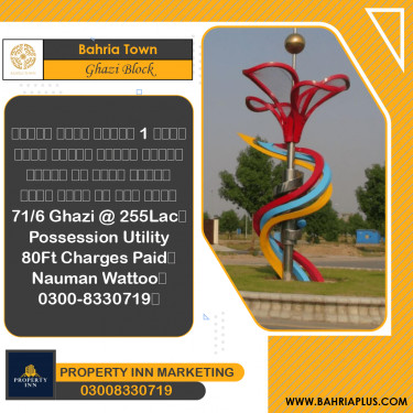 1 Kanal Residential Plot for Sale in Sector F - Ghazi Block -  Bahria Town, Lahore - (BP-369983)