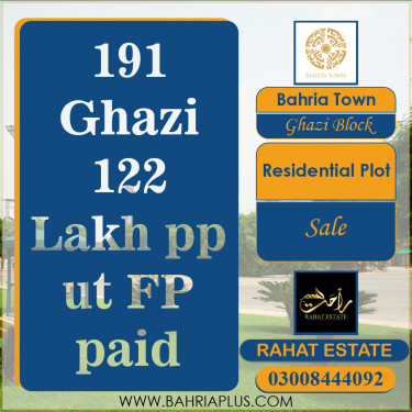 10 Marla Residential Plot for Sale in Sector F - Ghazi Block -  Bahria Town, Lahore - (BP-370234)