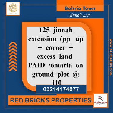 5 Marla Residential Plot for Sale in Sector E - Jinnah Ext. Block -  Bahria Town, Lahore - (BP-370369)