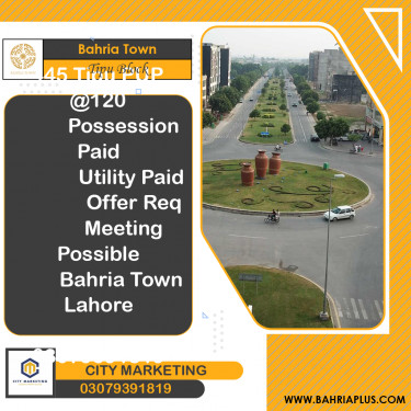 10 Marla Residential Plot for Sale in Sector F - Tipu Sultan Block -  Bahria Town, Lahore - (BP-370419)
