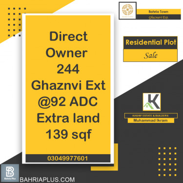 5 Marla Residential Plot for Sale in Sector F - Ghaznavi Ext. Block -  Bahria Town, Lahore - (BP-370474)