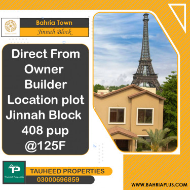 5 Marla Residential Plot for Sale in Sector E - Jinnah Block -  Bahria Town, Lahore - (BP-370538)