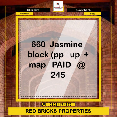 Residential Plot for Sale in Sector C - Jasmine Block -  Bahria Town, Lahore - (BP-370692)