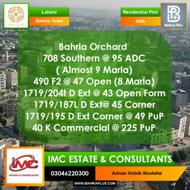 Residential Plot for Sale in Bahria Town, Lahore - (BP-370833)