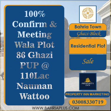 10 Marla Residential Plot for Sale in Sector F - Ghazi Block -  Bahria Town, Lahore - (BP-371012)
