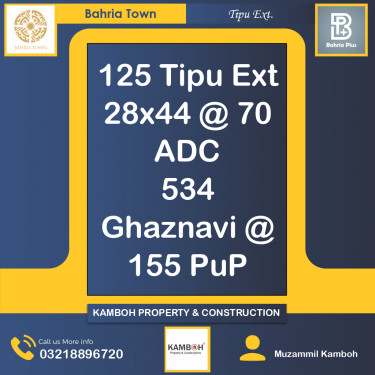 5 Marla Residential Plot for Sale in Sector F - Tipu Sultan Ext. -  Bahria Town, Lahore - (BP-371101)