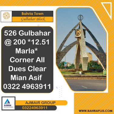 Residential Plot for Sale in Sector C - Gulbahar Block -  Bahria Town, Lahore - (BP-371143)