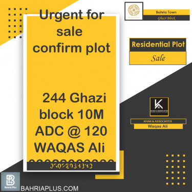 10 Marla Residential Plot for Sale in Sector F - Ghazi Block -  Bahria Town, Lahore - (BP-371269)