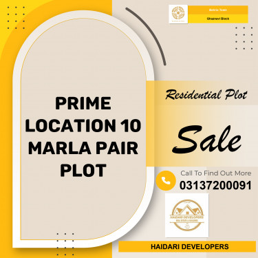 10 Marla Residential Plot for Sale in Sector F - Ghaznavi Block -  Bahria Town, Lahore - (BP-371316)