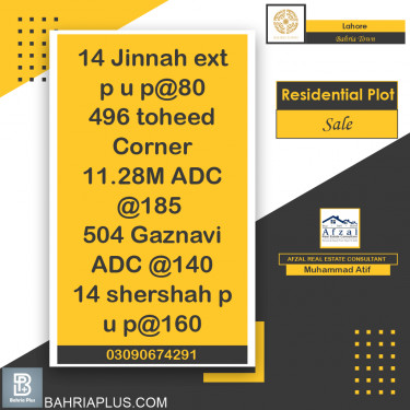 Residential Plot for Sale in Bahria Town, Lahore - (BP-371437)