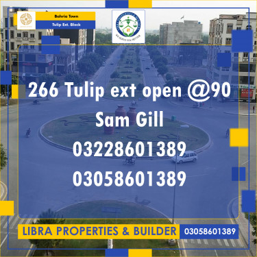 5.33 Marla Residential Plot for Sale in Sector C - Tulip Ext. Block -  Bahria Town, Lahore - (BP-371535)