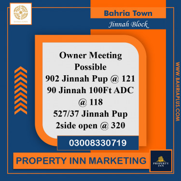 Residential Plot for Sale in Sector E - Jinnah Block -  Bahria Town, Lahore - (BP-371695)