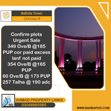 10 Marla Residential Plot for Sale in Overseas B -  Bahria Town, Lahore - (BP-371856)