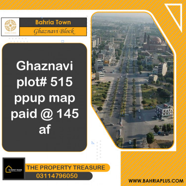 10 Marla Residential Plot for Sale in Sector F - Ghaznavi Block -  Bahria Town, Lahore - (BP-371930)
