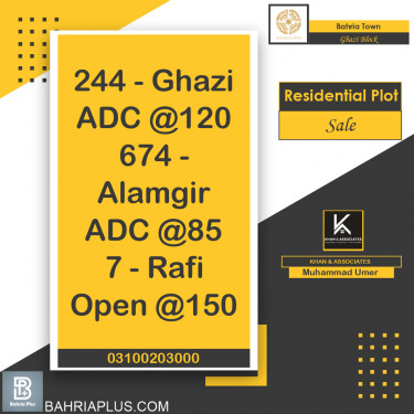 10 Marla Residential Plot for Sale in Sector F - Ghazi Block -  Bahria Town, Lahore - (BP-371962)