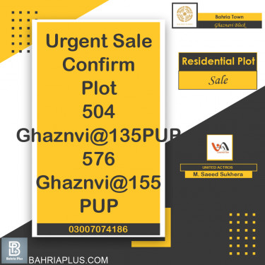 10 Marla Residential Plot for Sale in Sector F - Ghaznavi Block -  Bahria Town, Lahore - (BP-372085)