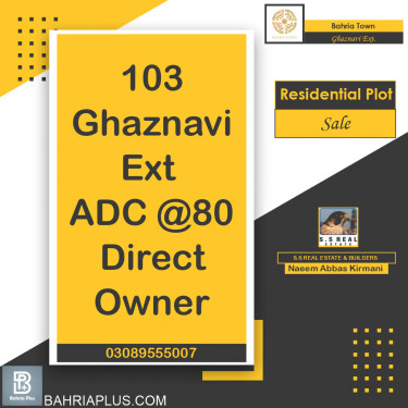 Residential Plot for Sale in Sector F - Ghaznavi Ext. Block -  Bahria Town, Lahore - (BP-372192)